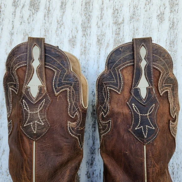 J.B Dillon JBW5001 Western Cowgirl Boot Brown Goat Leather | Women's Size 7B - Picture 7 of 11